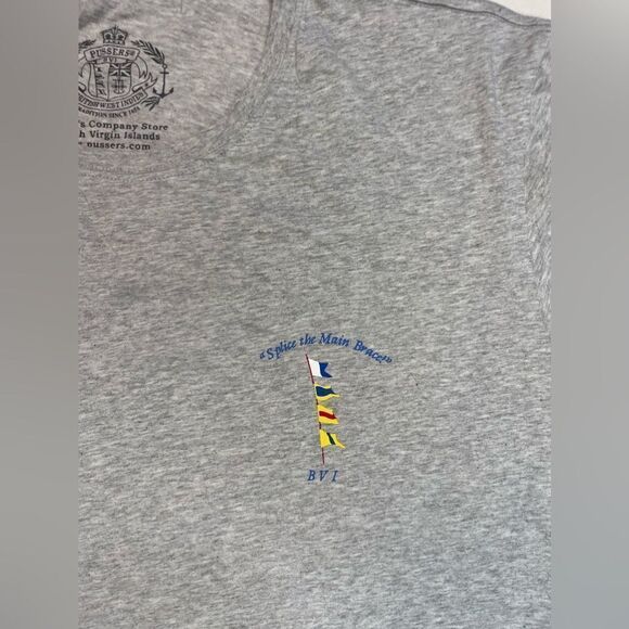 Pussers Crown Colony Graphic T-shirt Men Large Gray Short Sleeve - Picture 4 of 7